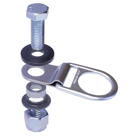 SUPER ANCHOR SAFETY Swivel-D 2"i.d. Forged D-ring w/Bushings +sst Shackle Plate 1028
